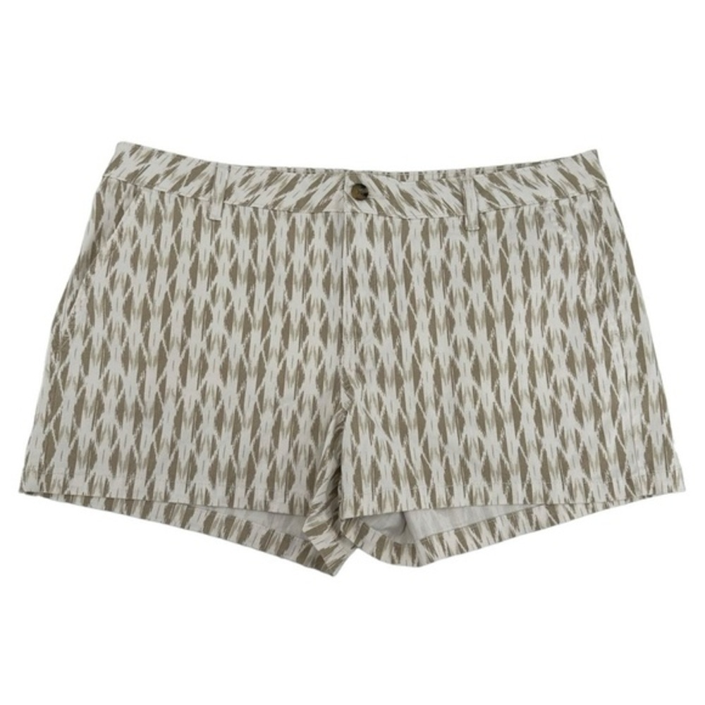 a.n.a High Waist Tan and White Patterned Shorts